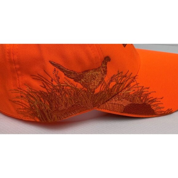 Blaze Orange Dri Duck Ball Cap Ring Neck Pheasant Hunting Terex Utilities NEW - Picture 2 of 9